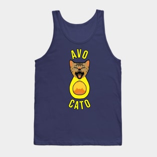 Funny Cat Avocado Tank Top